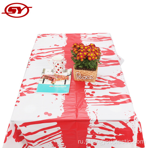 Кровь Handprint Peash TableCloth для Хэллоуина